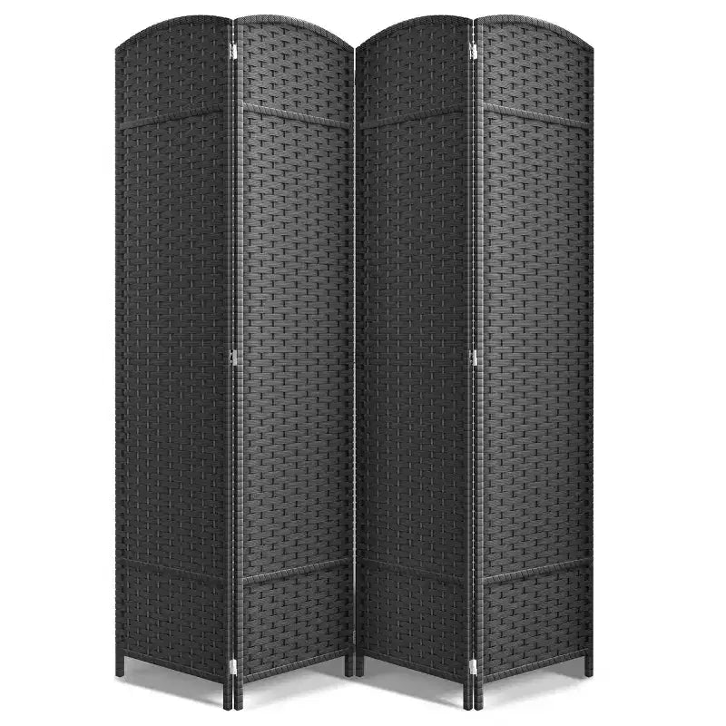Paravent 4 pans, grande largeur 1,80 m, panneaux à double charnière – Séparateur de pièce pliable