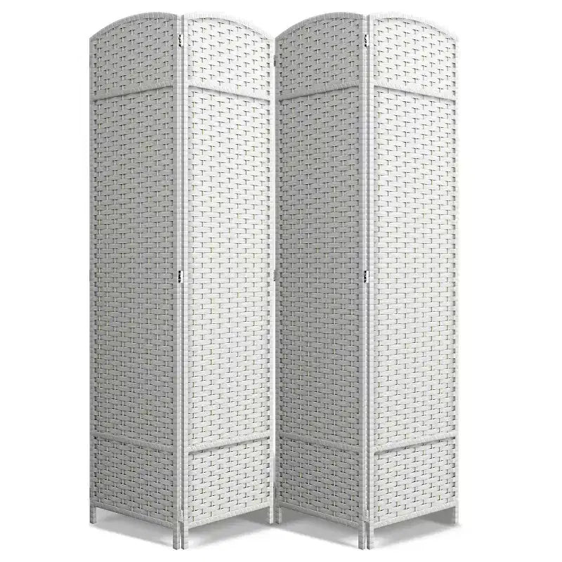 Paravent 4 pans, grande largeur 1,80 m, panneaux à double charnière – Séparateur de pièce pliable