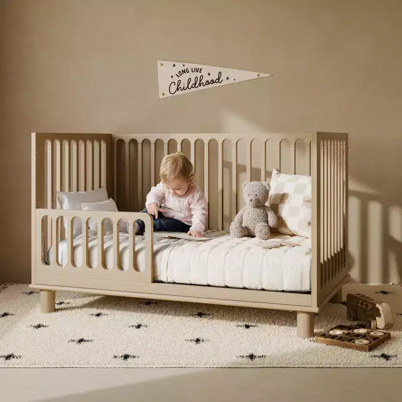 Lit de bébé évolutif 3-en-1 avec barrière de sécurité pour tout-petit
