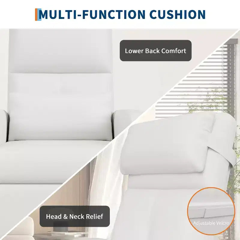 Fauteuil Inclinable Électrique avec Chaleur et Massage, Fauteuil Relax Électrique Réglable en Cuir PU, Dossier Haut, Siège Rembourré, Canapé de Cinéma Maison pour Salon