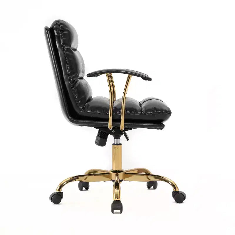 Fauteuil de bureau de direction pivotant à hauteur réglable avec siège rembourré noir de 106,7 cm de hauteur