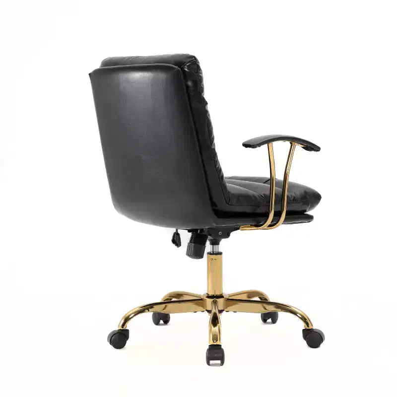 Fauteuil de bureau de direction pivotant à hauteur réglable avec siège rembourré noir de 106,7 cm de hauteur