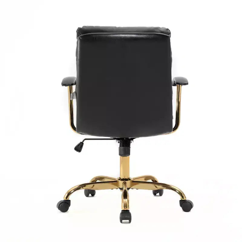 Fauteuil de bureau de direction pivotant à hauteur réglable avec siège rembourré noir de 106,7 cm de hauteur