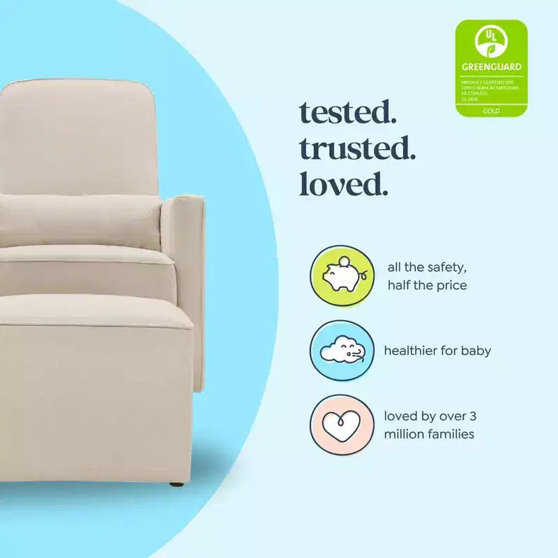 Planeur et pouf – Fini crème avec passepoil crème