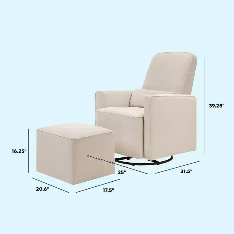 Planeur et pouf – Fini crème avec passepoil crème