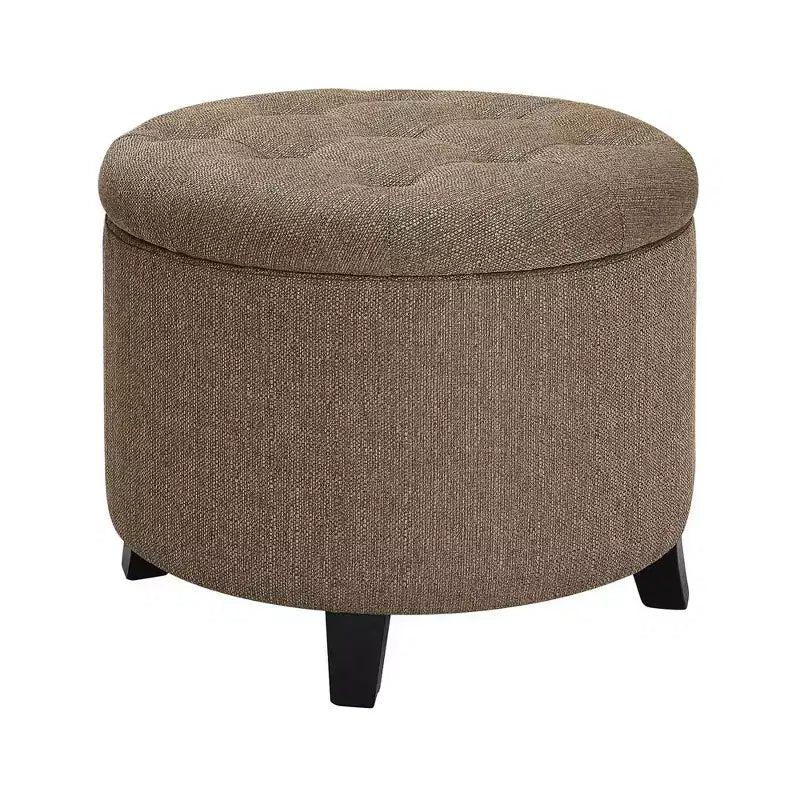 Pouffe de rangement rond