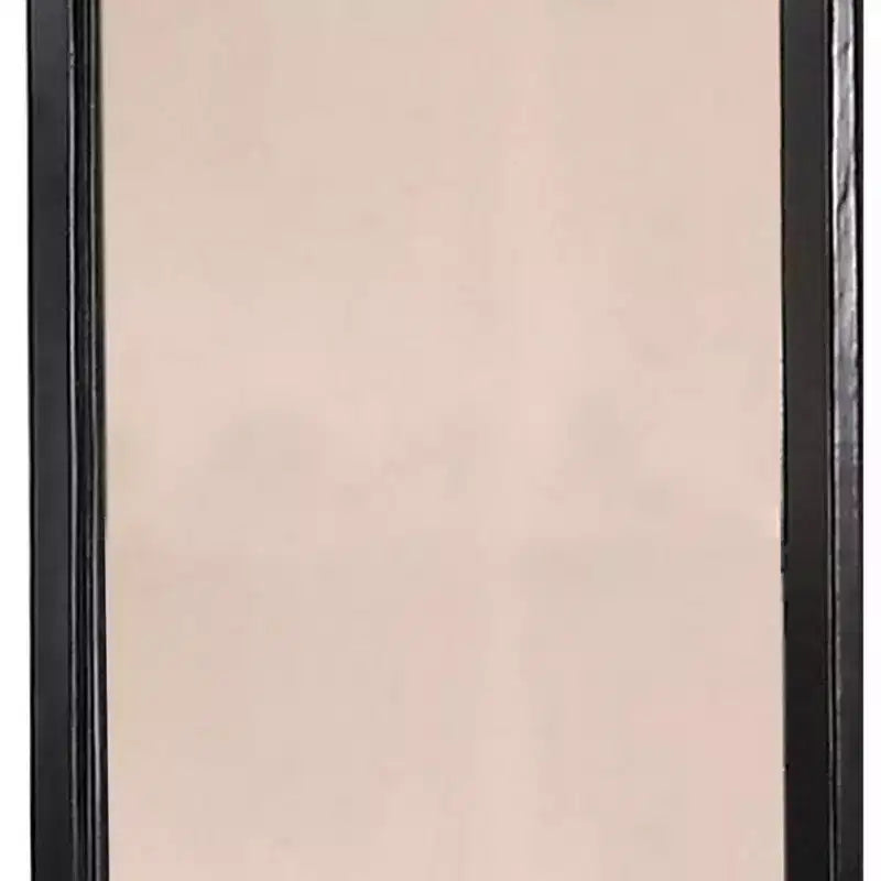 Miroir rectangulaire en bois, 36 pouces, Noir - Style transitionnel