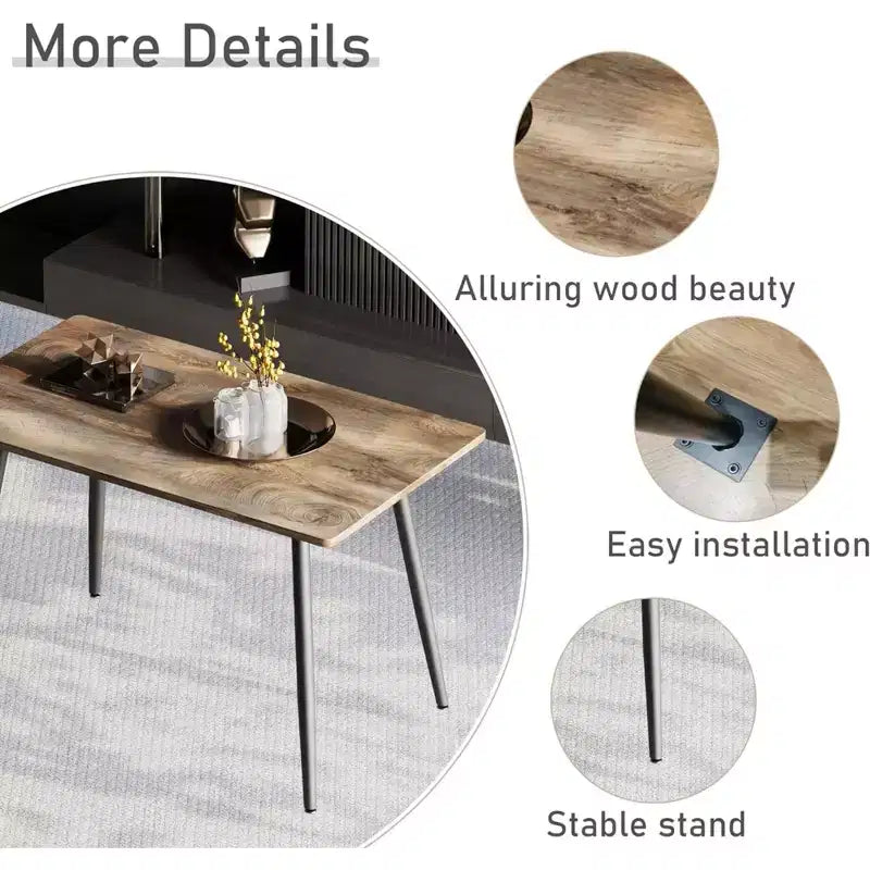 Table de salle à manger moderne en bois