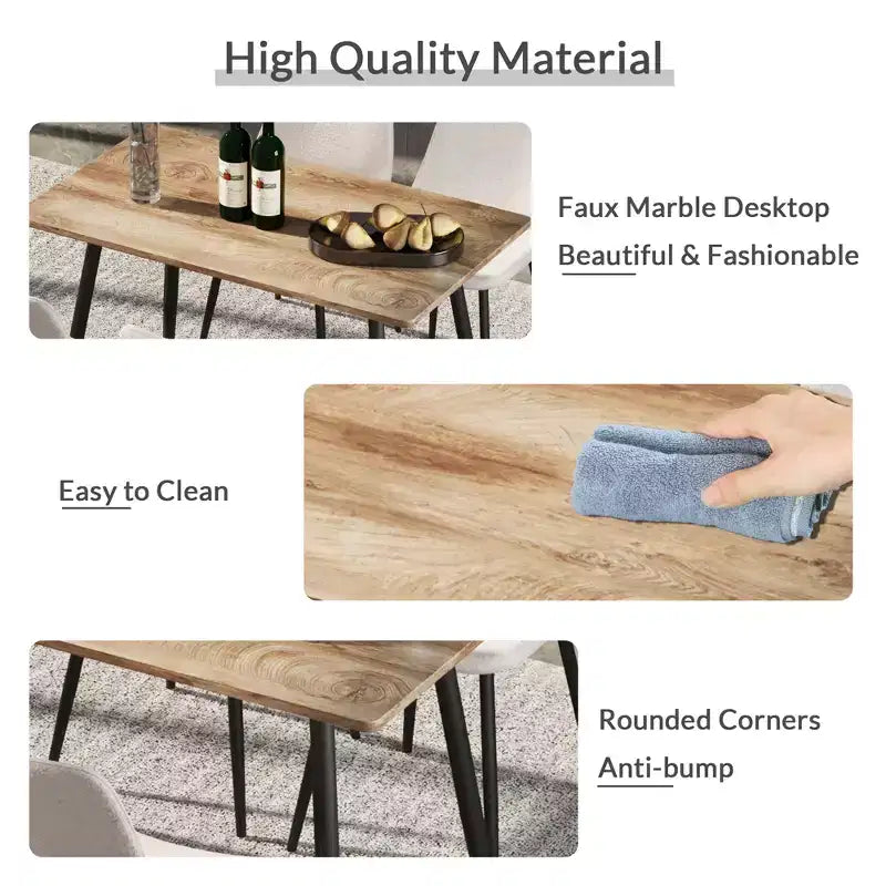 Table de salle à manger moderne en bois