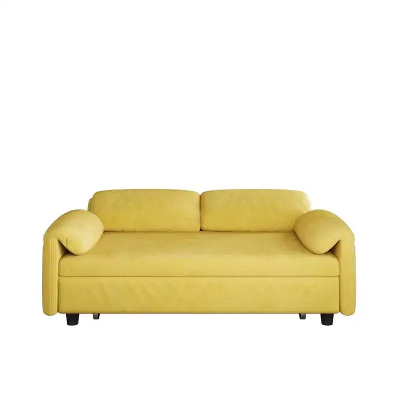 Canapé convertible moderne de 54 pouces, canapé-lit en velours avec poches de rangement, causeuse rétractable 2 en 1 pour salon, petits espaces